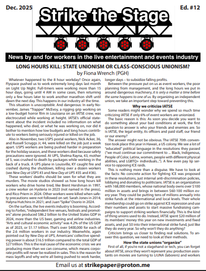 Long Hours Kill: State Unionism or Class-conscious Unionism?