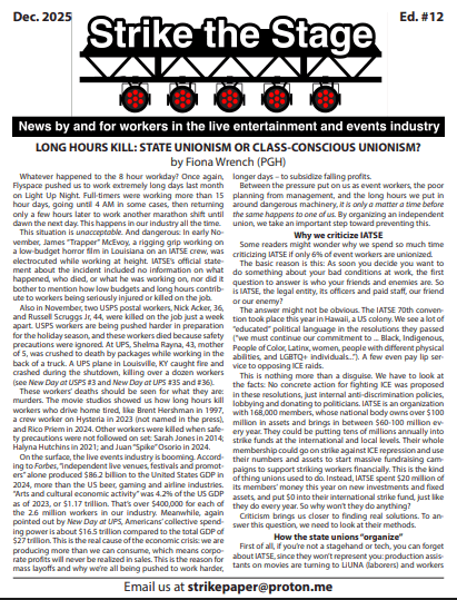 Long Hours Kill: State Unionism or Class-conscious&nbsp;Unionism?