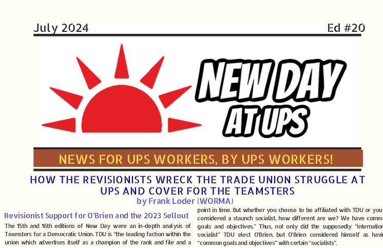 How the Revisionists Wreck the Trade Union Struggle at UPS and Cover for the Teamsters