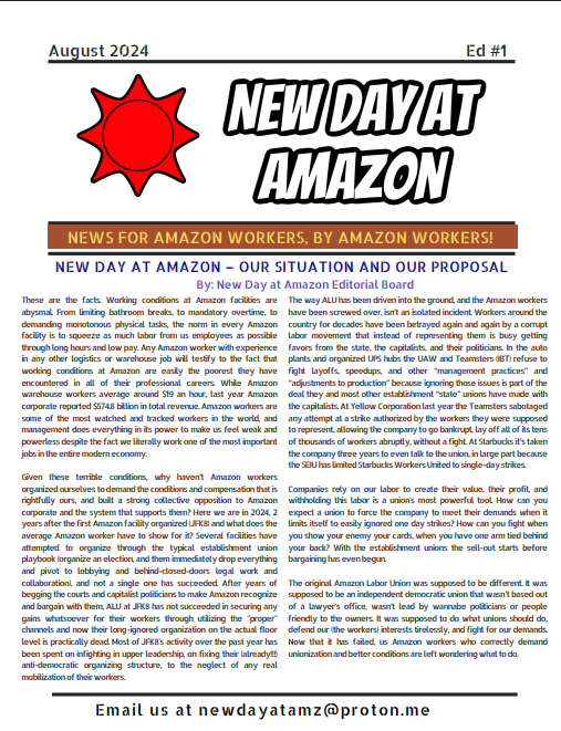 Our Situation and Our Proposal & On Amazon’s Post-Prime Ramp-Down and Forcing of New Hires into the Flex Scheduling System