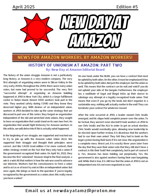 History of Unionism at Amazon: Part Two & NLOC Starbucks Announcement