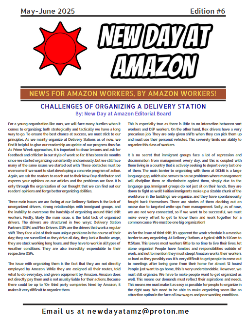 Challenges of Organizing a Delivery Station & For a Class Conscious Juneteenth