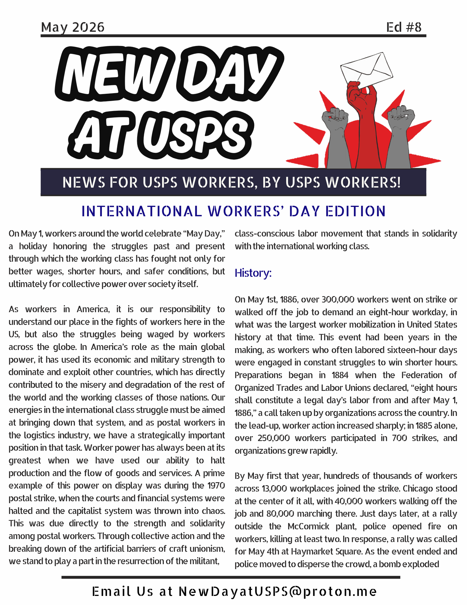 International Workers’ Day Edition – NDUSPS